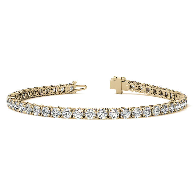 6.5 CTW Lab Grown Diamond Tennis Bracelet in 14kt White/Yellow Gold (G/VS) AGI Certified-0