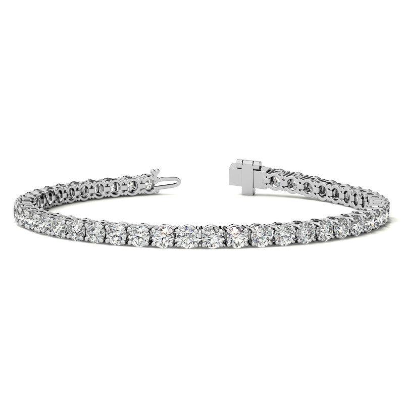 6.5 CTW Lab Grown Diamond Tennis Bracelet in 14kt White/Yellow Gold (G/VS) AGI Certified-4
