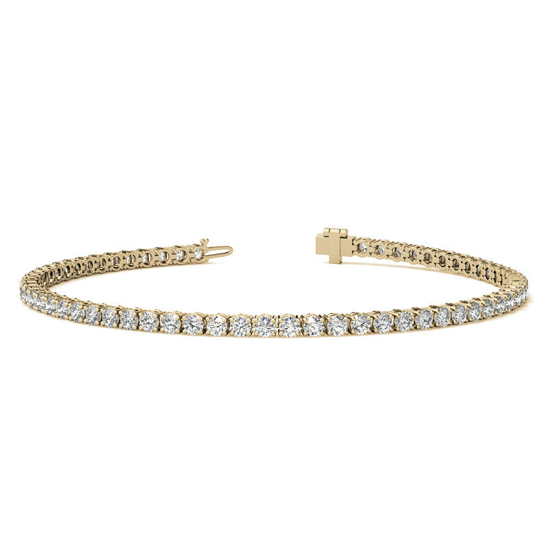 3.50 CTW Lab Grown Diamond Tennis Bracelet  in 14kt White/Yellow Gold (G/VS) AGI Certified-0