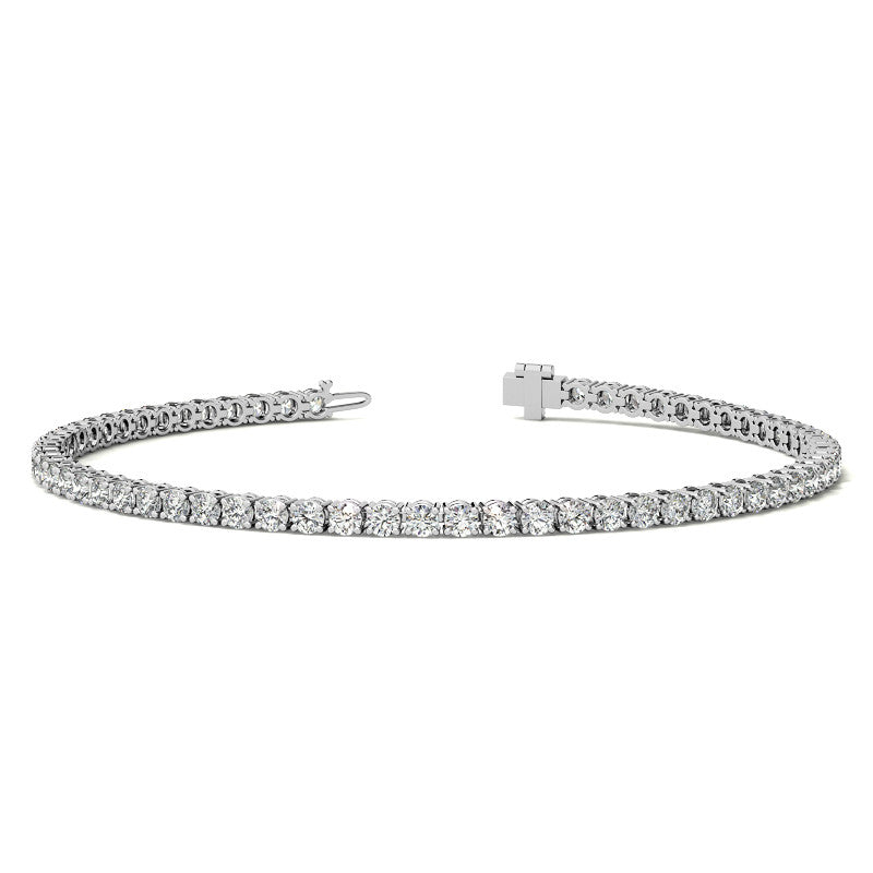 3.50 CTW Lab Grown Diamond Tennis Bracelet  in 14kt White/Yellow Gold (G/VS) AGI Certified-4