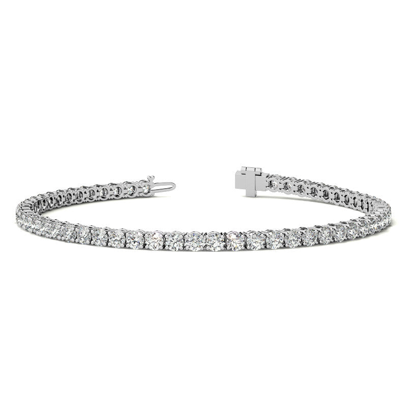 12.00 CTW Lab Grown Diamond Tennis Bracelet | G/VS AGI Certified | 14kt White or Yellow Gold-1