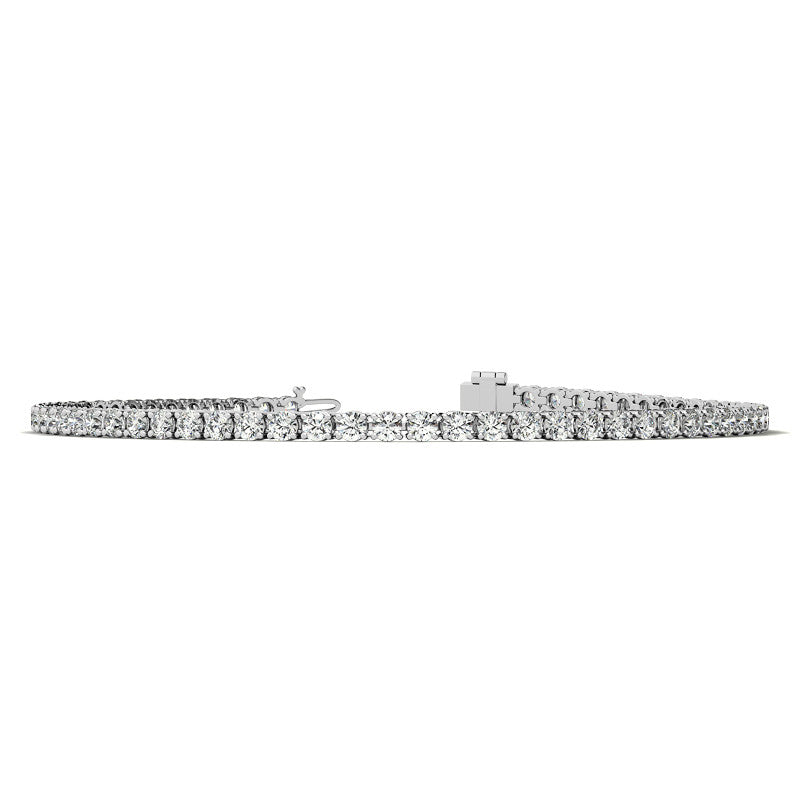 3.50 CTW Lab Grown Diamond Tennis Bracelet  in 14kt White/Yellow Gold (G/VS) AGI Certified-3