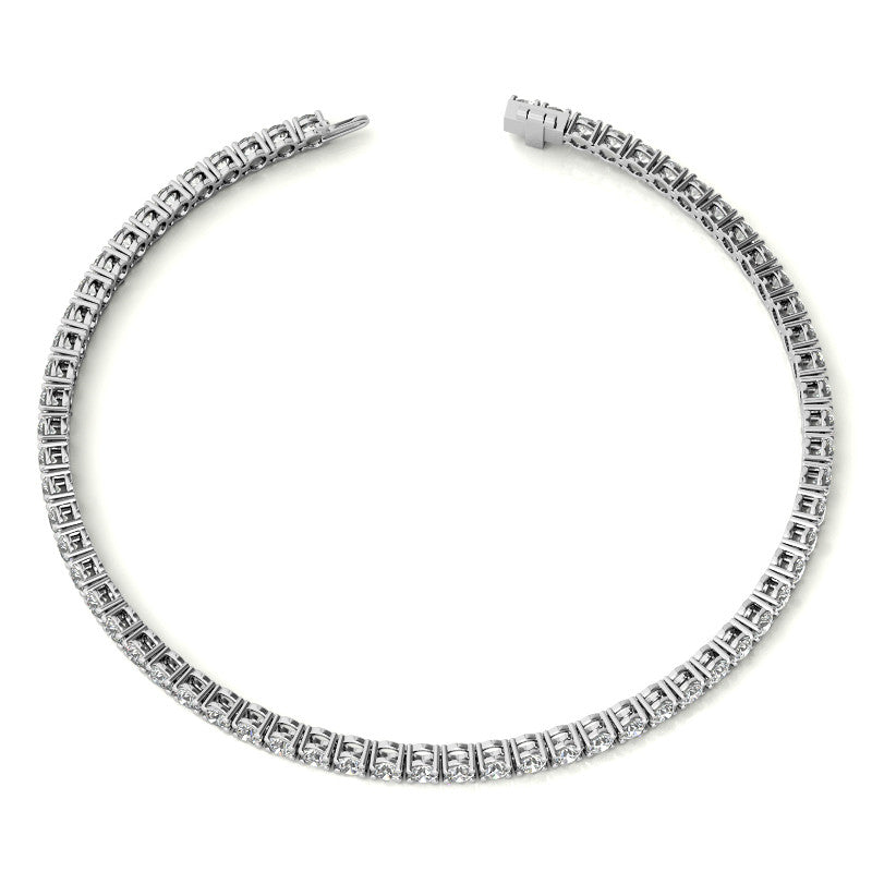 3.50 CTW Lab Grown Diamond Tennis Bracelet  in 14kt White/Yellow Gold (G/VS) AGI Certified-2
