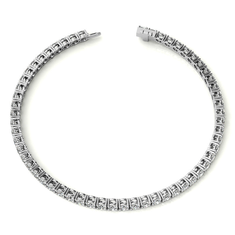 12.00 CTW Lab Grown Diamond Tennis Bracelet | G/VS AGI Certified | 14kt White or Yellow Gold-3
