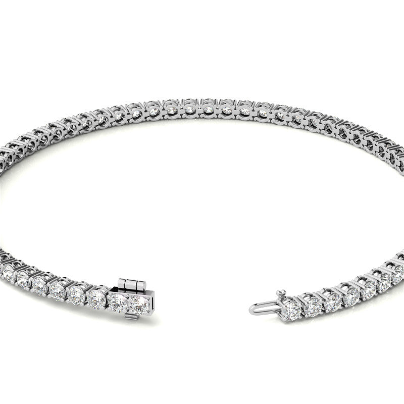 3.50 CTW Lab Grown Diamond Tennis Bracelet  in 14kt White/Yellow Gold (G/VS) AGI Certified-1