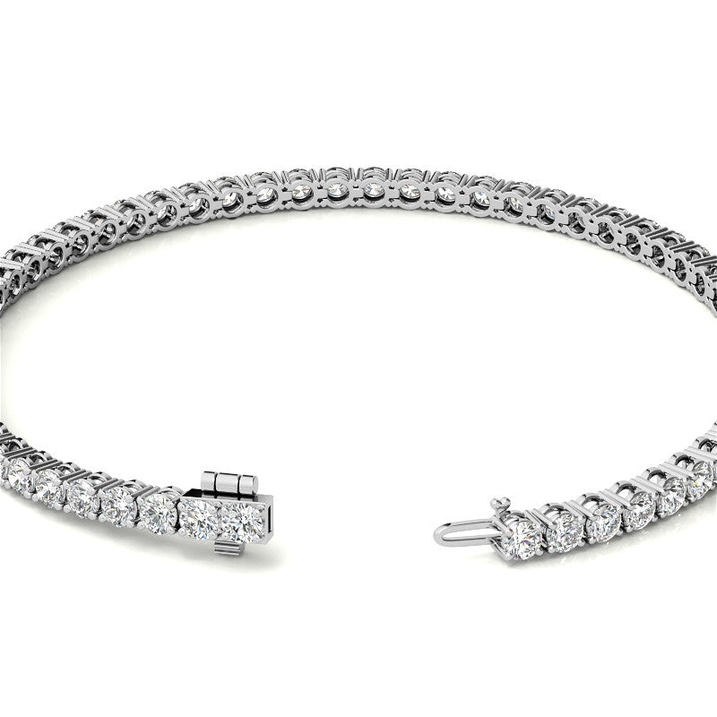 12.00 CTW Lab Grown Diamond Tennis Bracelet | G/VS AGI Certified | 14kt White or Yellow Gold-2