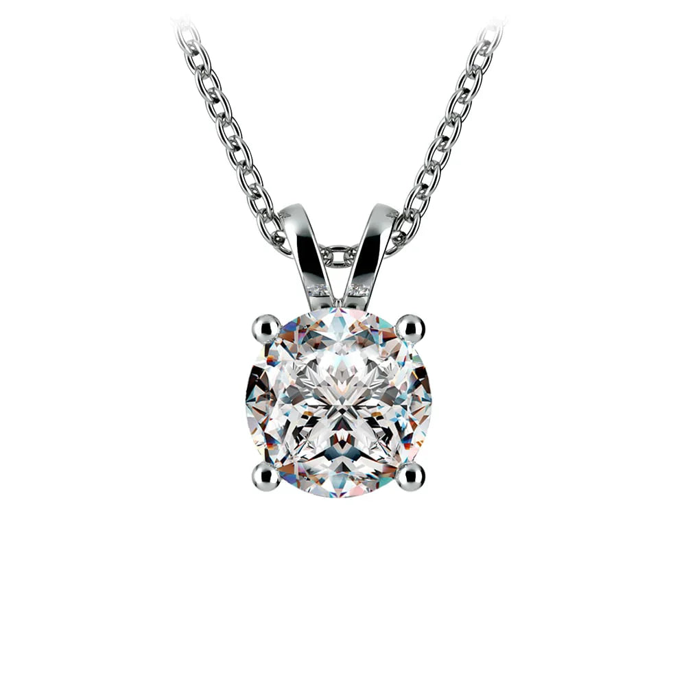 1.00 CTW AGI Certified Lab Grown Diamond Pendant - G/VS Clarity Round Cut in Choice of 14K White or Yellow Gold-4