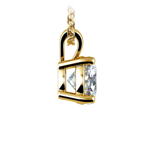 1.00 CTW AGI Certified Lab Grown Diamond Pendant - G/VS Clarity Round Cut in Choice of 14K White or Yellow Gold-1