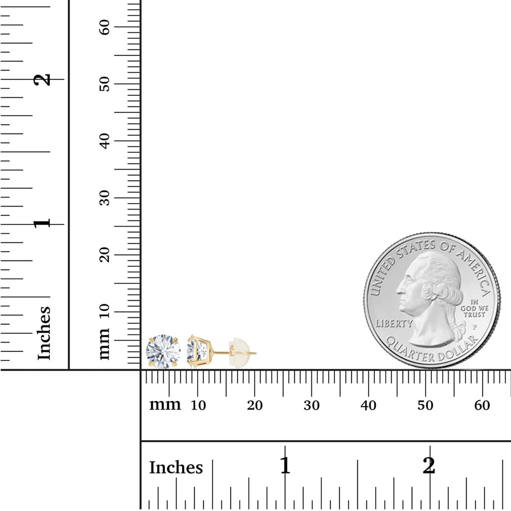 2.50 CTW AGI Certified Lab-Grown Diamond Stud Earrings in 14K Yellow Gold | G Color VS Clarity-2