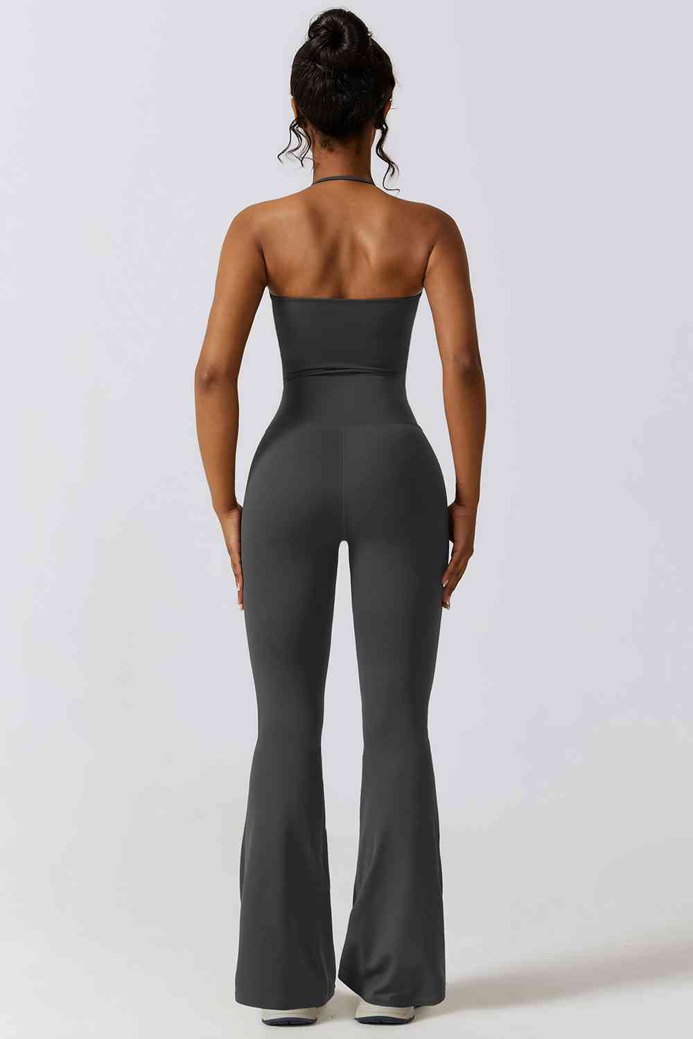 Halter Neck Flare Sport Jumpsuit